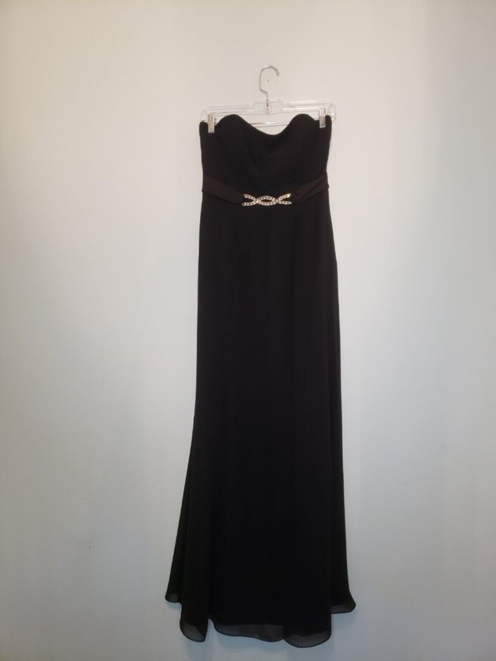 Jade By Jasmine Women 6 Formal Dress Black Strapless Prom Sleeveless Bling Long